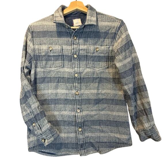 johnnie-O Other - Johnnie O Blue Chambray Shacket Button Down Shirt Stripe Pattern Boys 14